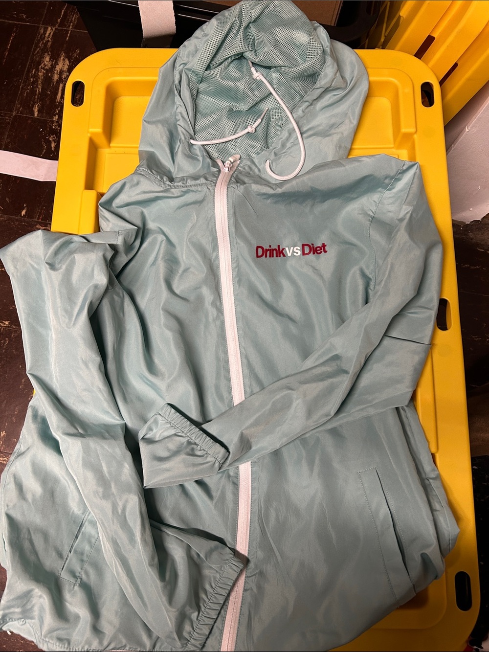Drink vs Diet Women's Lightweight Hooded Raincoat - Mint Green